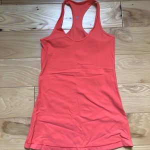Orange Lululemon Racerback tank
